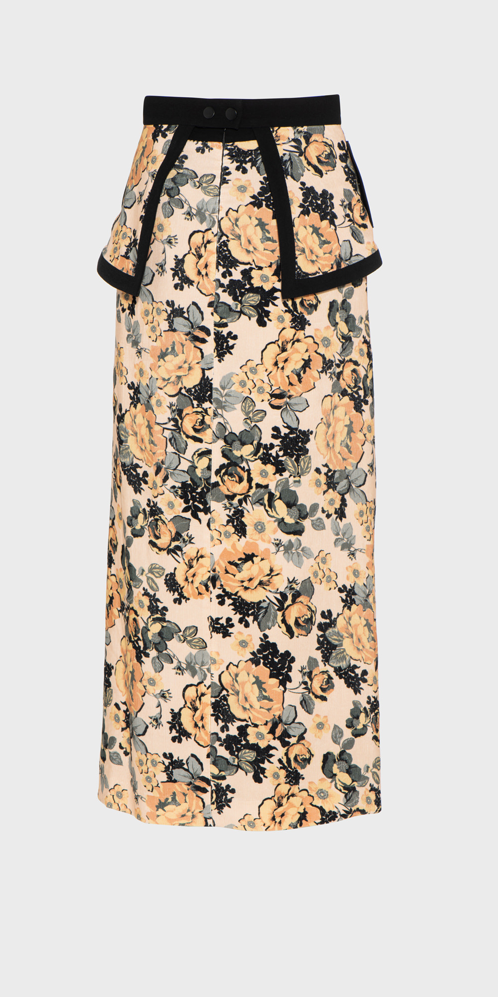 Skirts | Floral Velvet Cord Skirt | 160 Gold