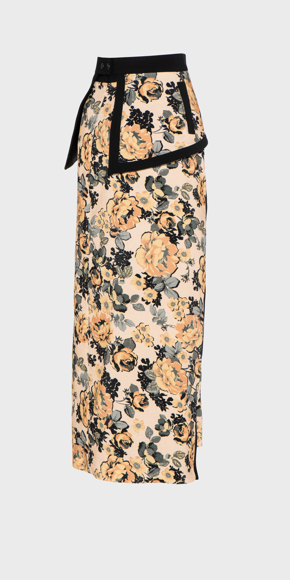 Skirts | Floral Velvet Cord Skirt | 160 Gold