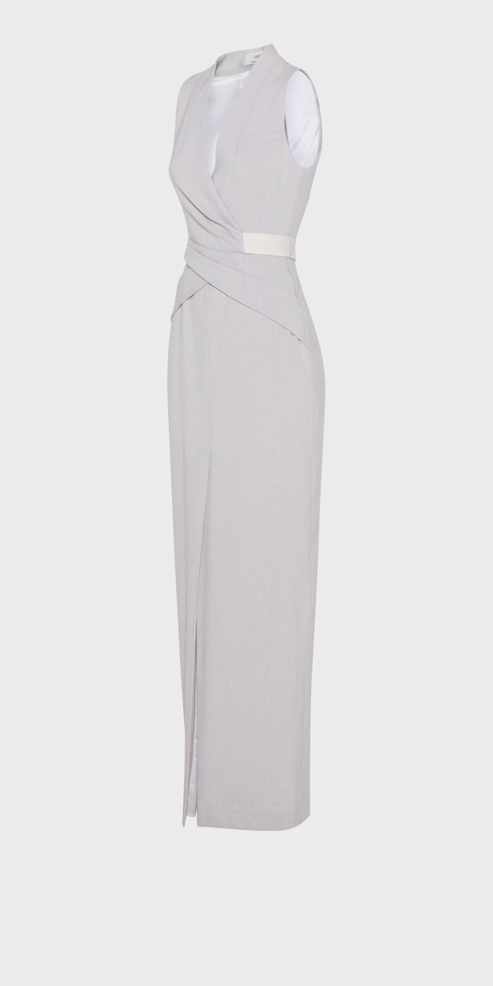 Dresses | Melange Wrap Column Dress | 900 Light Grey Melange