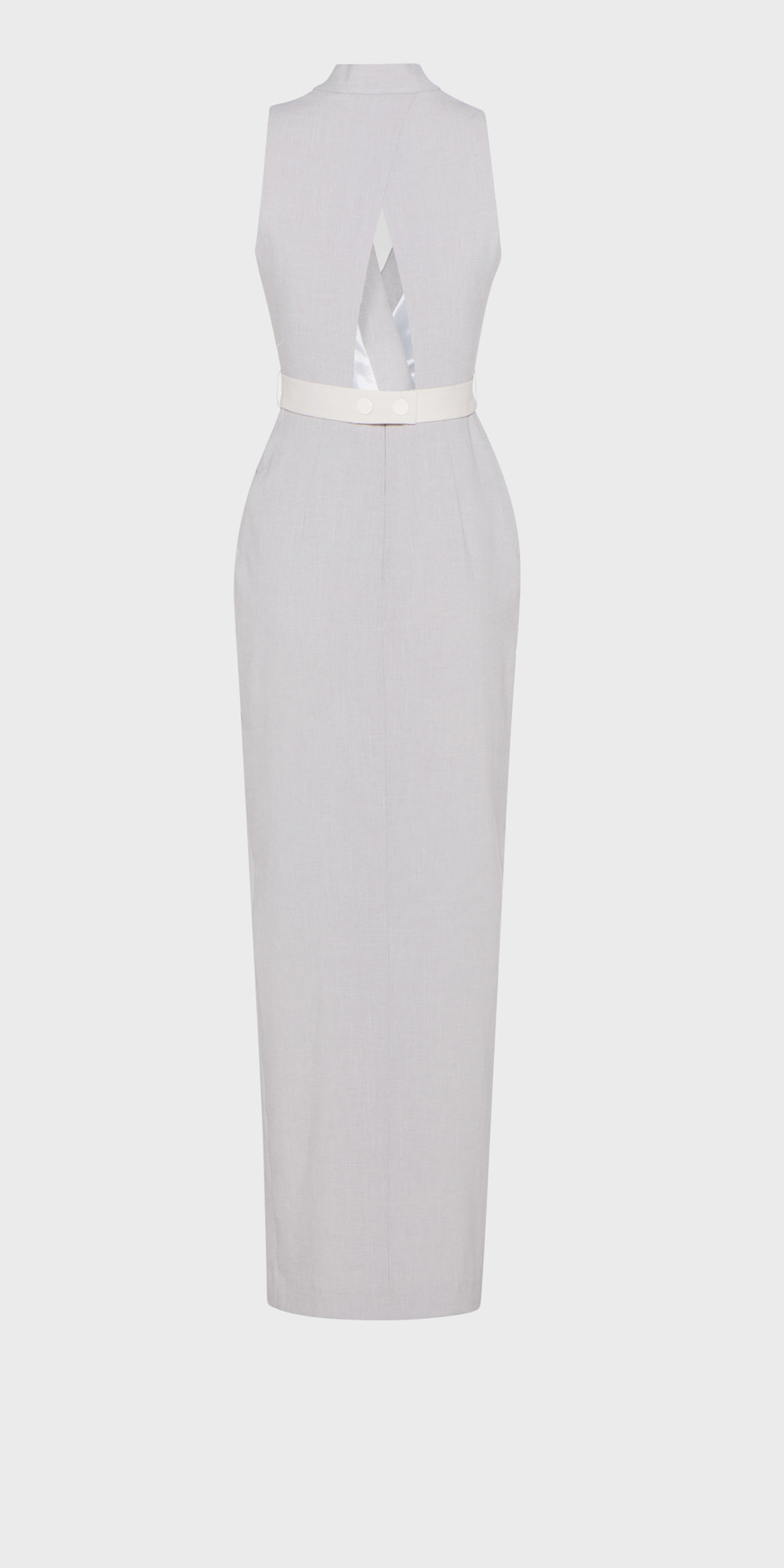 Dresses | Melange Wrap Column Dress | 900 Light Grey Melange